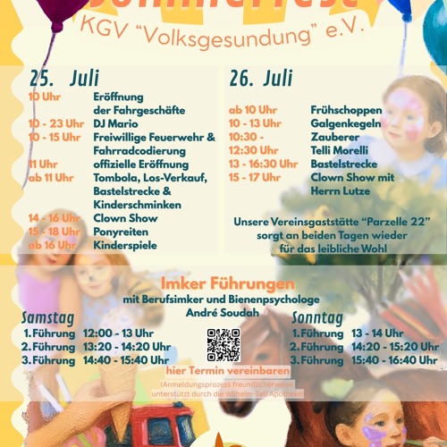 Sommerfest am 25. und 26.07.2026&nbsp;